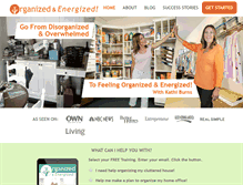 Tablet Screenshot of organizedandenergized.com